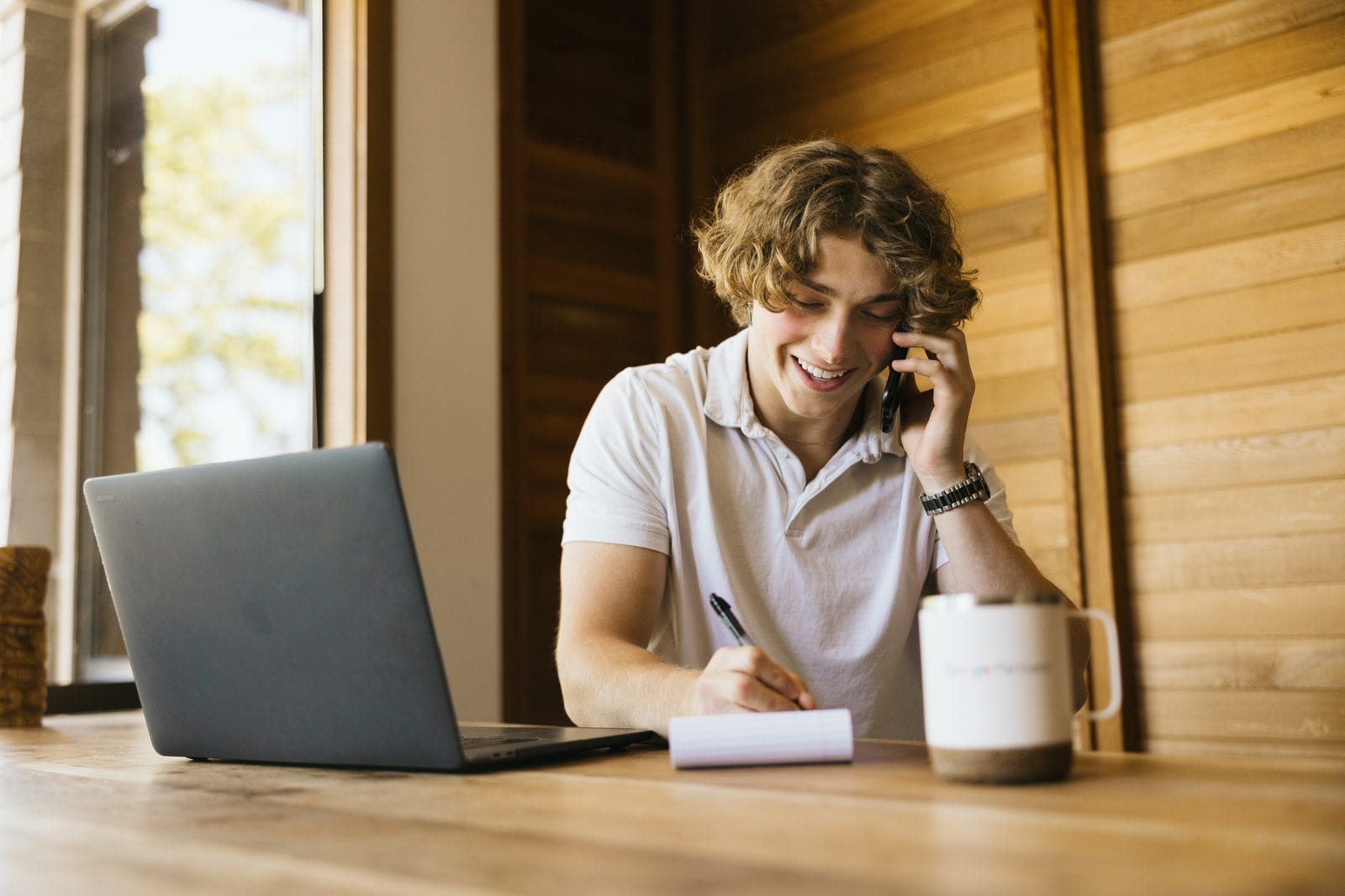 Taking notes during a client call