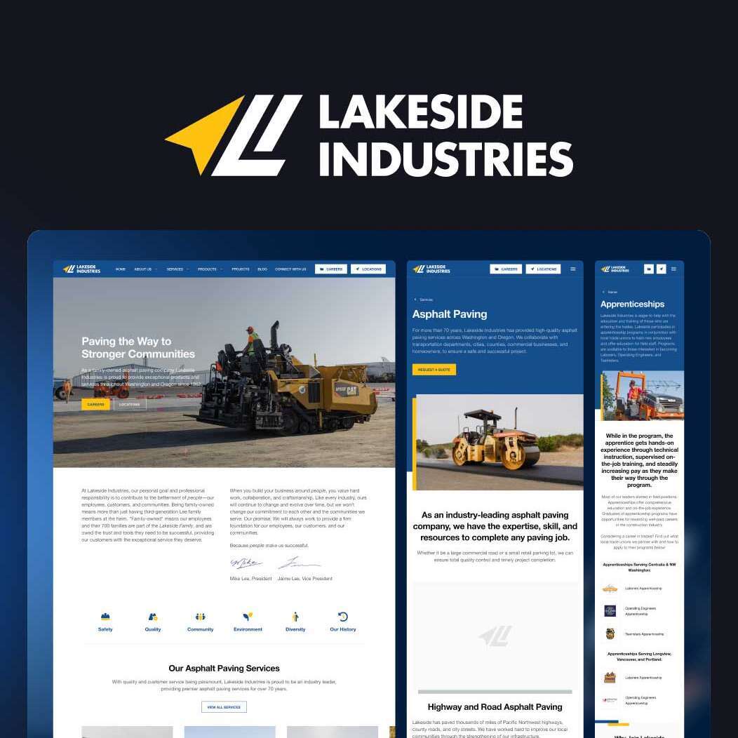 Lakeside Industries Website