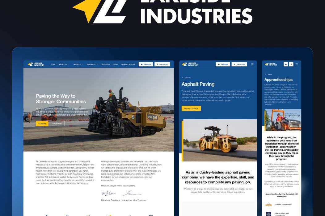 Lakeside Industries Website
